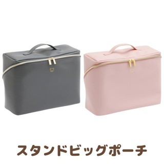 【莫莫日貨】2025新品 日本進口 懶懶熊 拉拉熊 合成皮革材質 超大容量 化妝包 收納包 3C包 過夜包 (共2款)