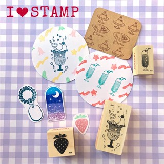 *激動小鹿*<現貨>日本 Kodomo no kao 木頭印章 I Love stamp 1533 -1535系列