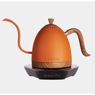 《茉林咖啡》免運 加贈日本濾紙一包 Brewista 600ml可調溫不鏽鋼手沖壺 (橘色) 輕便易操作手沖師比賽專用壺