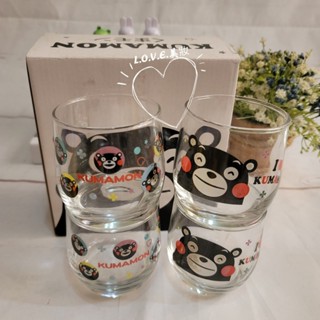 KUMAMON熊本熊 玻璃杯 4件組 全新未使用 L.O.V.E.美妝