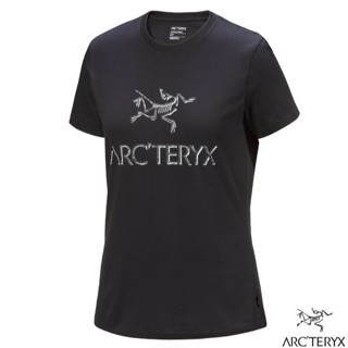 【ARCTERYX 始祖鳥】女 純棉輕量透氣 圓領短袖排汗衣 登山上衣 運動休閒衫 T恤/黑 X000008135