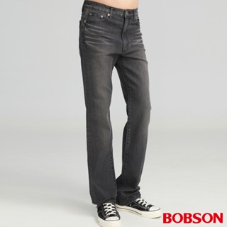 BOBSON 男款中腰彈性直筒褲1776-87