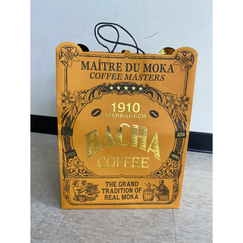 （現貨）BACHA COFFEE 超大紙袋 新加坡 摩洛哥 咖啡 夿萐咖啡  超大紙袋！尺寸46*36*23