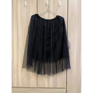 NET 黑色紗裙 長裙 Skirt