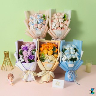 【蝦皮代開發票 臺灣現貨】🌟成品🌟18朵玫瑰 香皂花束 禮盒 永生花 花束 手捧花 畢業 情人節 生日 禮物 道具