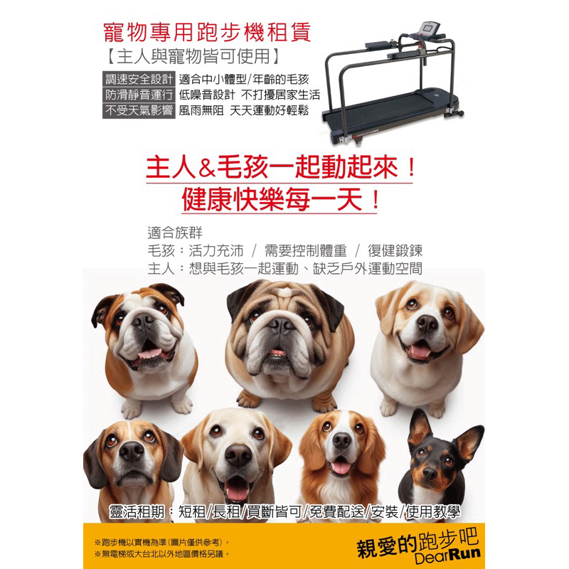 寵物跑步機租賃 主人也可以一起使用喔