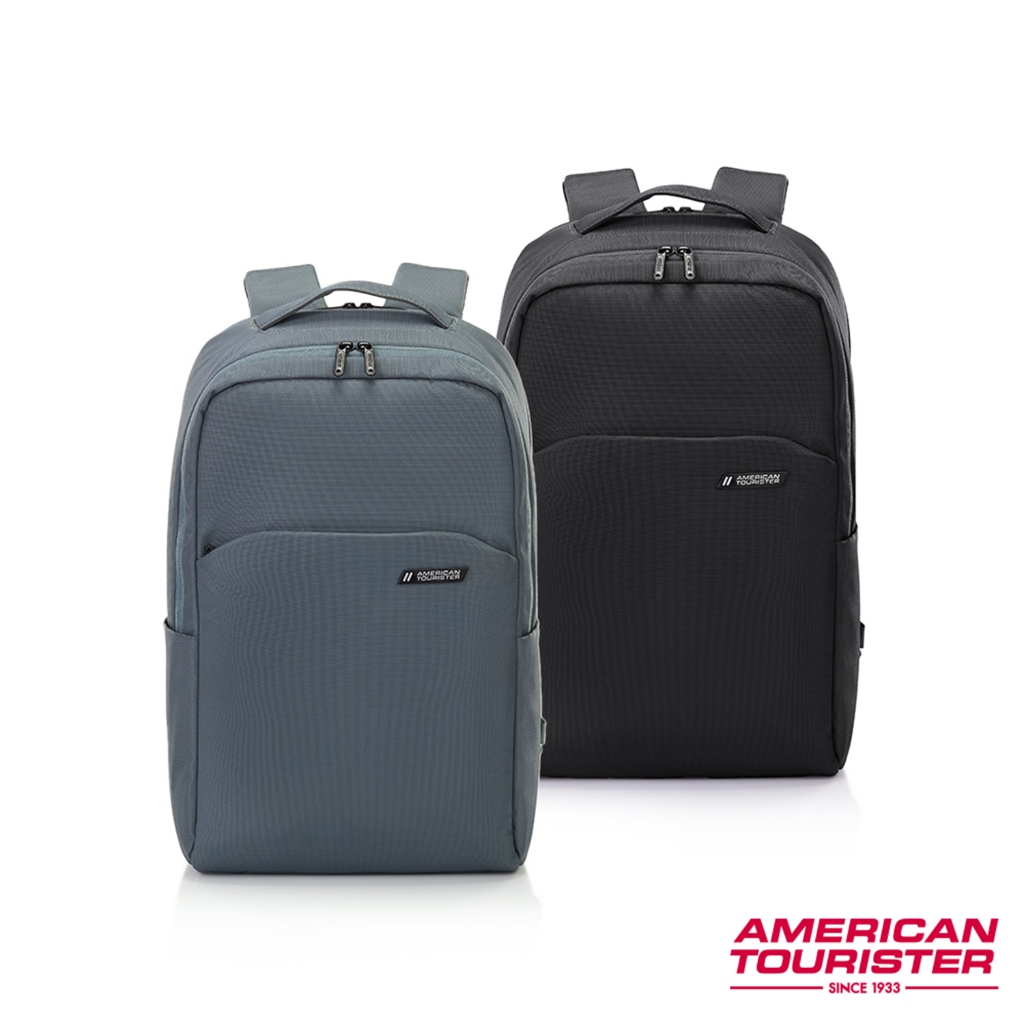 AT美國旅行者 AMERICAN TOURISTER 筆電後背包/電腦包15.6吋 RUBIO 簡約雙隔層_藍/黑