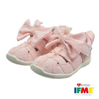 【日本ifme】機能童鞋 13-15cm 寶寶段 排水系列 萌娃系列 蝴蝶結水涼鞋 if0116