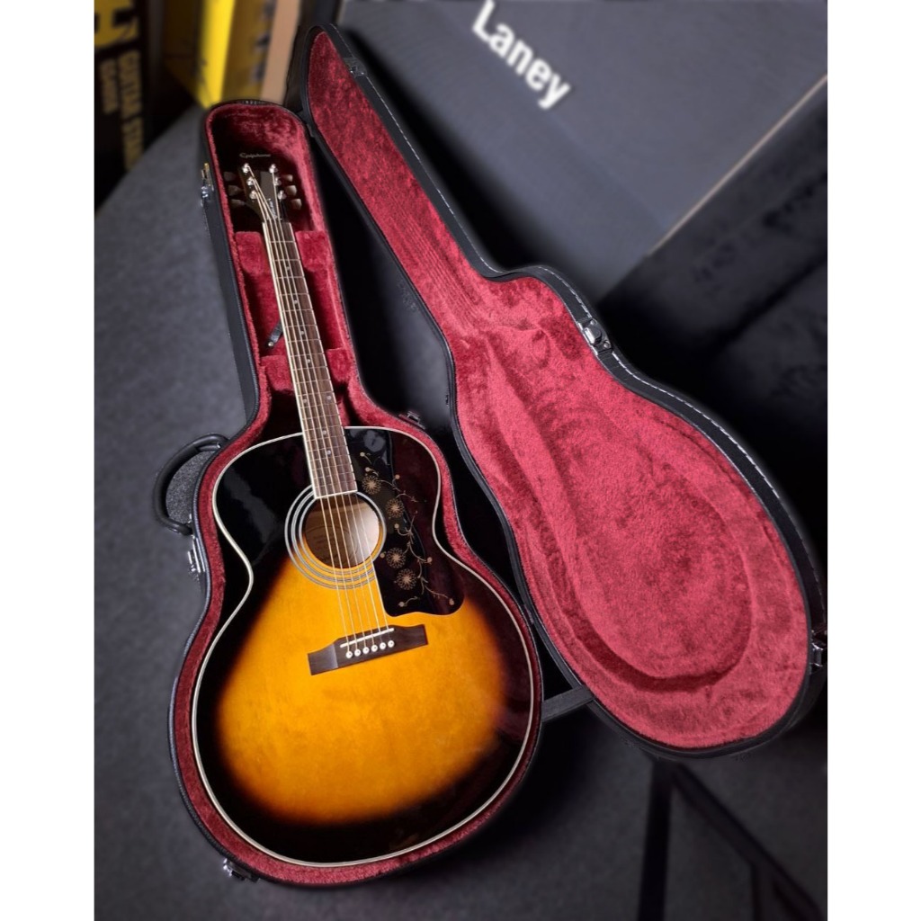 【名人樂器明誠店】日本直送 Epiphone EJ-200 LTD 限量版 猫王 Jumbo 大筒身 民謠吉他 附盒
