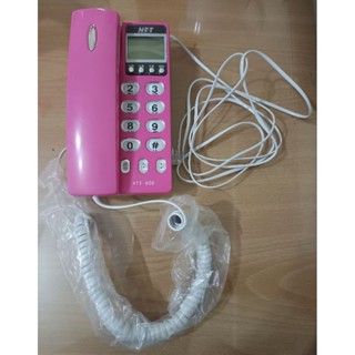 【H•T•T】桌壁兩用有線電話機 來電顯示 HTT-806 粉色
