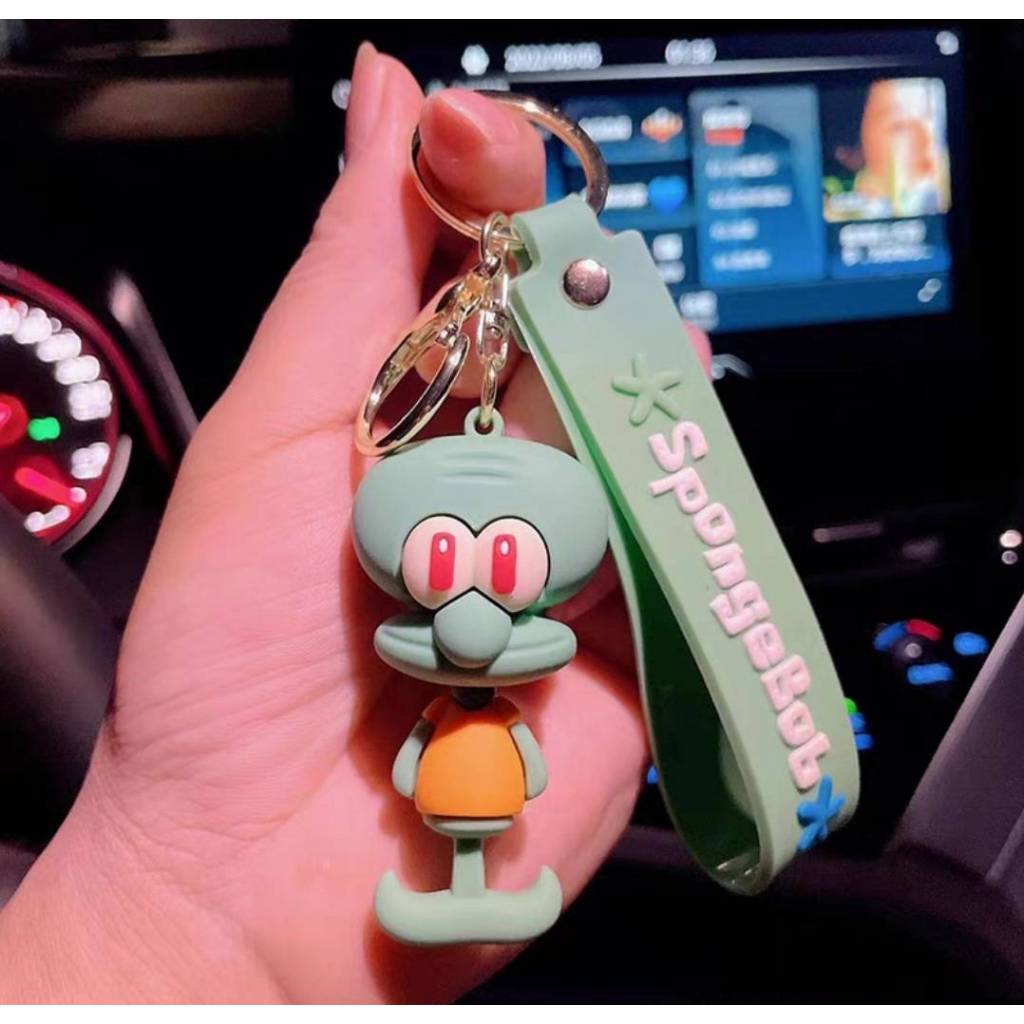 *玩具部落*鑰匙圈 匙扣 吊飾 裝飾品 卡通 禮品 SPONGEBOB 海綿寶寶 章魚哥