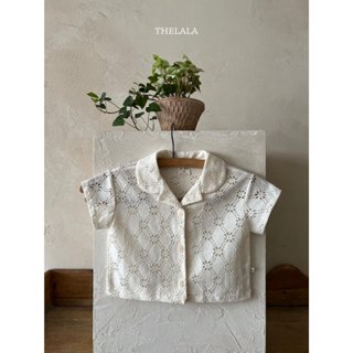 thelala 縷空花蕾絲襯衫｜兒童襯衫 女童 兒童上衣 寶寶上衣 嬰兒上衣 韓國童裝