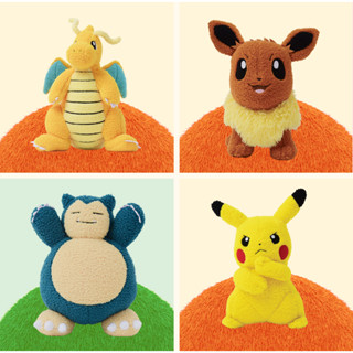 韓國正版授權神奇寶貝 精靈寶可夢Pokemon 皮卡丘 快龍 卡比獸 伊布 毛球娃娃 玩偶 25公分高