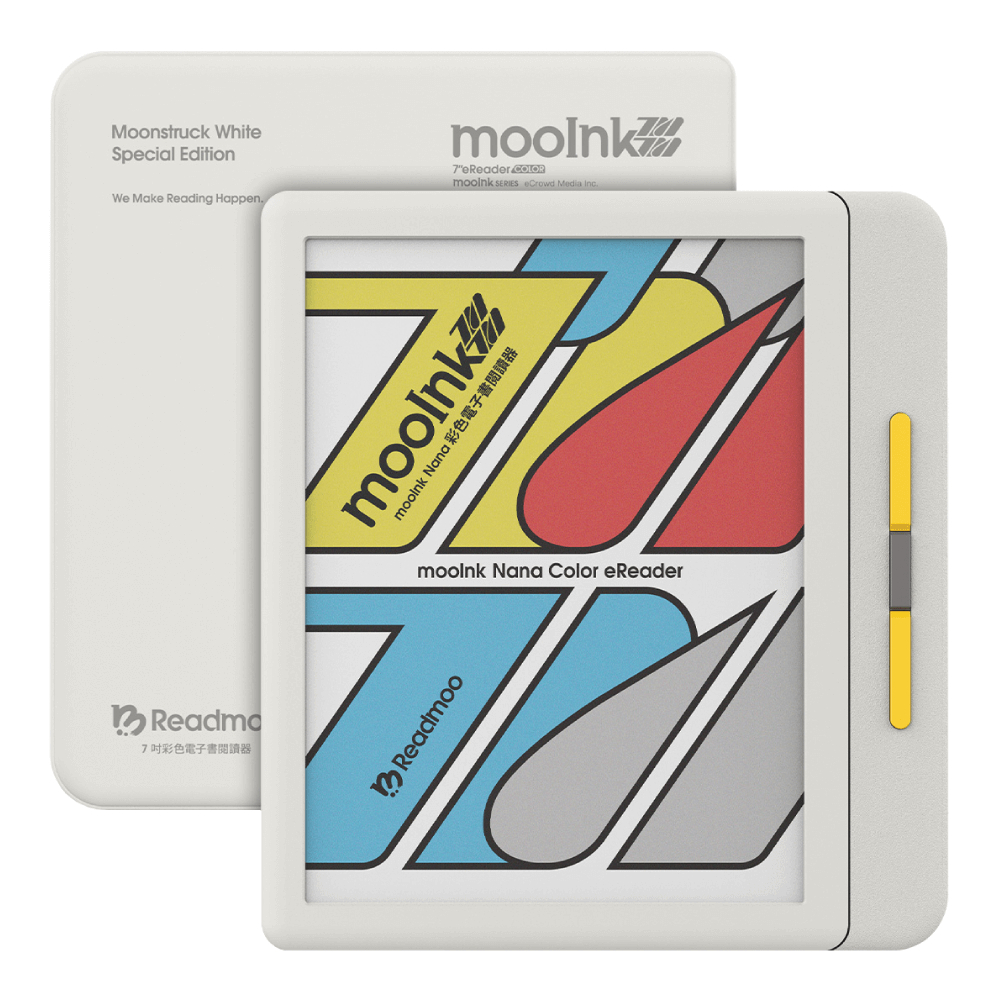 Readmoo讀墨7吋mooInk Nana彩色電子書閱讀器/ 迷月白 eslite誠品【預購】