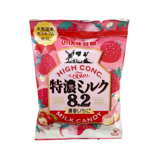 日本 UHA 味覺糖 8.2 特濃 牛奶糖 草莓 58g