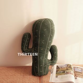 THiRTEEN拾叄家居◖仙人掌先生燈芯絨抱枕 枕頭套 靠墊 抱枕套 沙發靠枕 沙發抱枕 枕頭