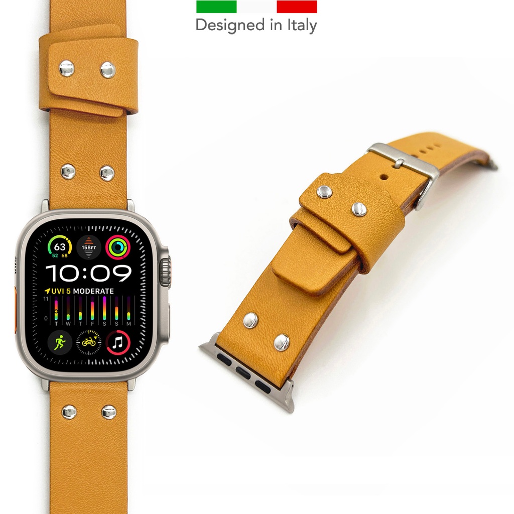 COZI - 義大利植鞣革 Apple Watch 手工錶帶 - 適用S4~S10 SE Ultra/42~49mm錶殼
