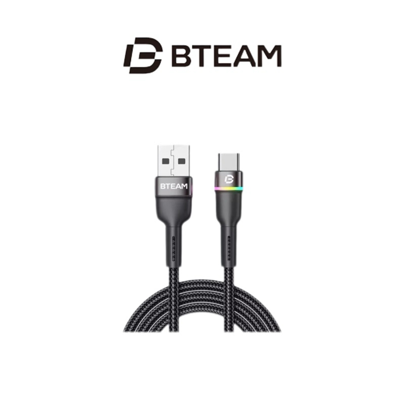 【Bteam】RGB Beacon 發光 充電線 傳輸線 手把 手機 iPhone 安卓 USB-A to Type-C