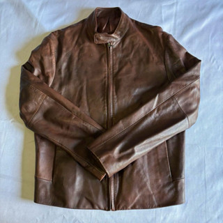 LambSkin 茶芯小羊拉鍊夾克 皮衣外套