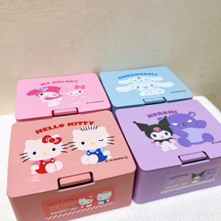 全新現貨 日本🇯🇵代購 三麗鷗聯名daiso 按壓收納盒 化妝棉收納盒 棉花棒收納 大耳狗 美樂蒂 庫洛米 Kitty