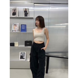 Lazy benni｜臺灣現貨 冰絲棉寬肩帶背心 小可愛 #H435