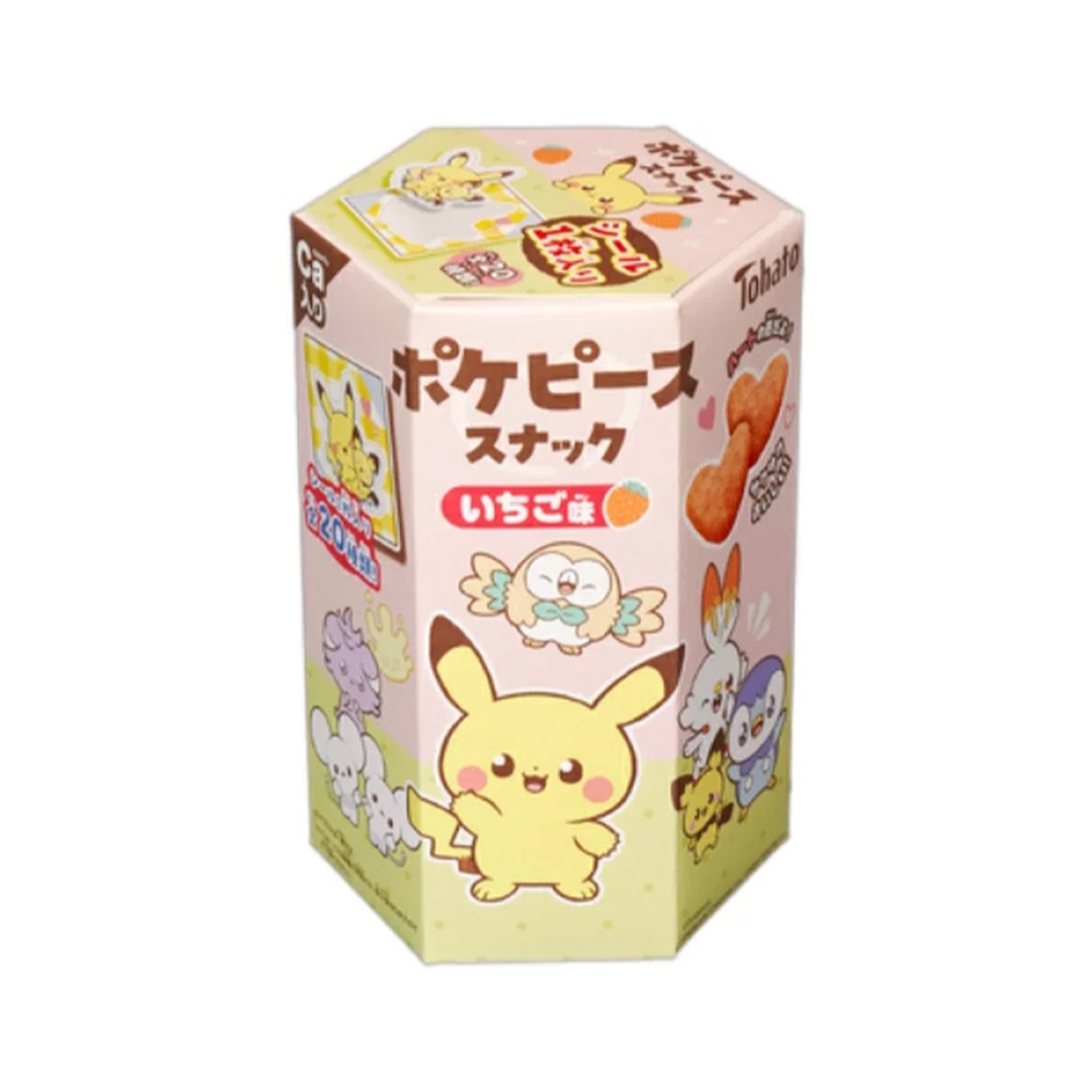 Tohato東鳩 愛心造型草莓風味餅乾(附貼紙) 23g【Donki日本唐吉訶德】