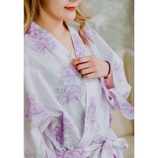 臺灣製優質 日式 和風浴衣 玫瑰印花 浴衣 春夏薄款 日本和服 日式睡衣 日本浴衣 男生和服 女生和服【臺灣毛巾速配網】