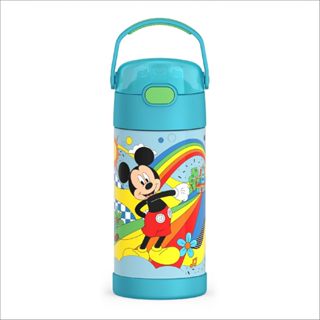 *啵比小舖*美國膳魔師 Mickey Mouse米奇 米老鼠 THERMOS提把式不銹鋼兒童水壺355ml