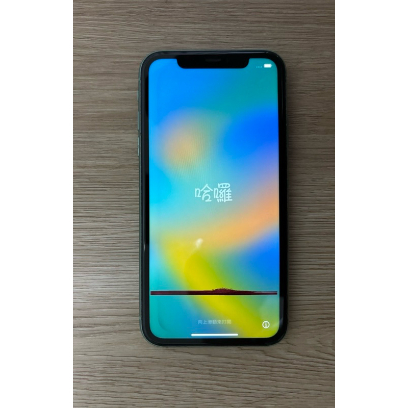 二手Iphone11 綠128GB IOS16.6 螢幕顯示如圖，其餘功能皆正常