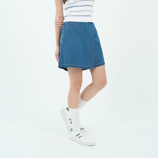 GIORDANO 女裝輕薄牛仔短褲裙 Blue Classics系列 05405228