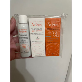 AVENE 雅漾舒敏防曬體驗組 舒敏洗卸潔顏凝露 舒敏修護保濕精華乳 全效緊緻防暖液SPF50
