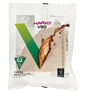 HARIO V60無漂白 咖啡濾紙1-4人使用 , V60,錐形濾紙,110入,錐形濾紙,無異味,濾紙,萃取濾紙 新包裝