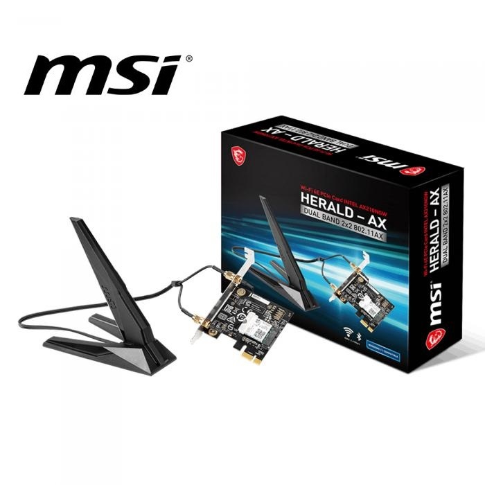 MSI 微星 HERALD-AX Intel AX210NGW Wi-Fi 6E PCIe內接無線網卡 無線網卡