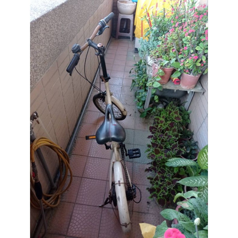 二手，功能正常，16吋，變速折疊腳踏車，長130寬55高99