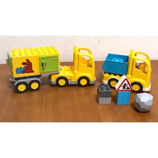 樂高 LEGO 得寶系列 duplo 卡車/貨車 聯結車 人偶 共2臺車+1人偶 益智積木組合玩具