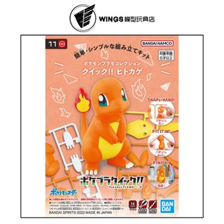 【WINGS模型玩具】萬代 Pokemon PLAMO 收藏集 快組版!! 11 小火龍