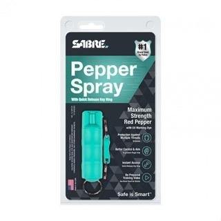 美國SABRE沙豹防身噴霧器【快拆型-薄荷綠】- 防狼辣椒水 硬殼彈道式強勁水柱型
