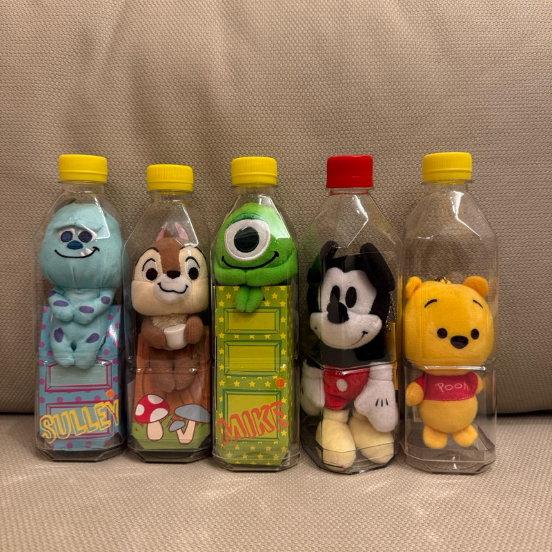 《全新》日本Newdays 香港7-11 迪士尼瓶裝玩偶 毛怪 麥克華斯基 奇奇 米奇 維尼