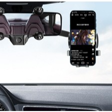汽車後照鏡用手機支架 後照鏡手機支架 汽車導航支架 萬用手機支架 車用手機架 車用手機支架 360°旋轉可拉 A1-7