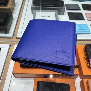 JBI BOUTIQUE✔️BURBERRY 壓印戰馬 藍色八卡/零錢袋短夾BBRB077