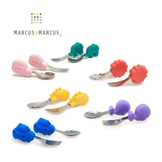 加拿大 Marcus & Marcus 動物樂園寶寶手握訓練叉匙-(公司貨)