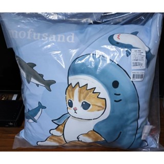 《周邊》臺灣製 特賣 正版授權 代理版 mofusand 貓福珊迪 鯊魚貓貓 鯊魚貓 仿麻方枕 仿麻抱枕 抱枕 靠枕