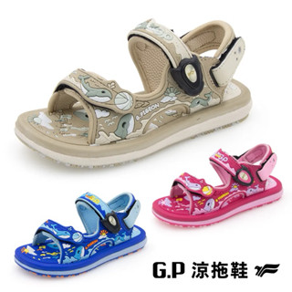 《麗麗鞋店》樂悠遊鯨魚兒童涼拖鞋3811 涼鞋 拖鞋 防水 磁扣 GP G.P