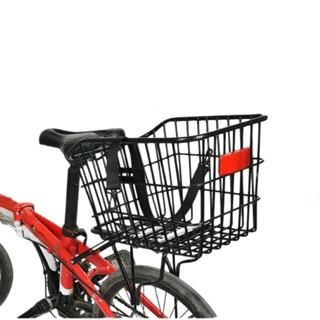 冠穎單車)自行車後貨架籃子 後座架菜籃 寵物籃 學生書包後置物筐 腳踏車後置籃筐 藍框 後車筐 後車籃 單車後貨架菜籃