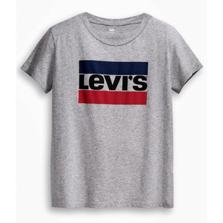 Levis 女款 短袖T恤 復古Sportwear Logo印花 麻花灰 17369-0303🔥