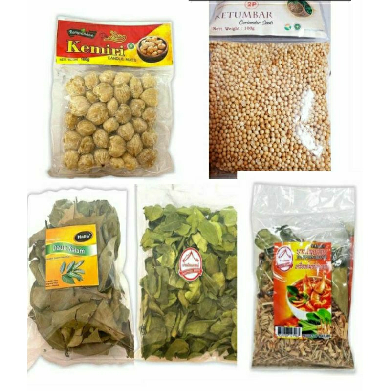 Bumbu Dapur Kemirih/Ketumbar/Daun Salam/Daun jeruk kering