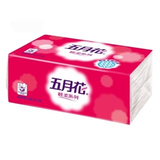五月花-輕柔連續抽取式花紋衛生紙 110抽