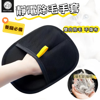 【臺灣現貨】雙面刷毛器手套 靜電除毛刷 寵物集毛刷 寵物黏毛器 靜電集毛刷 雙向除毛 沙發除毛 衣物除毛刷 貓咪狗毛