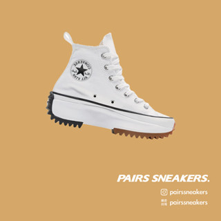 CONVERSE Run Star Hike HI 平民版 日系 鋸齒 厚底 高筒 帆布鞋 白色 166799C