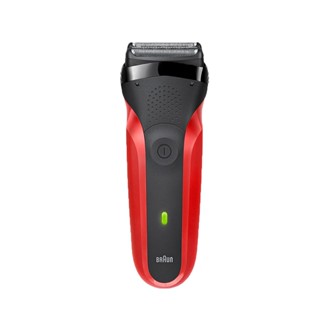 【德國百靈BRAUN】三鋒系列電動刮鬍刀/電鬍刀(紅)300s紅